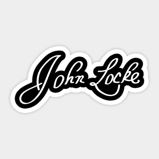 Signature of John Locke, Father of Liberalism Sticker